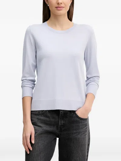 Sisley Paris Long-sleeve Crew-neck Sweater In Gray