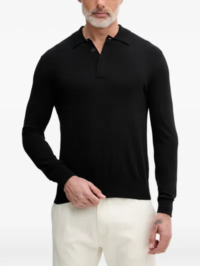 Sisley Paris Long-sleeve Polo Sweater In Animal Print