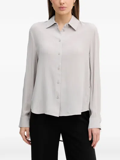 Sisley Paris Long-sleeve Shirt In Gray