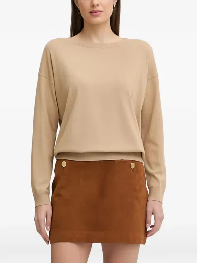 Sisley Paris 긴소매 스웨터 In Brown