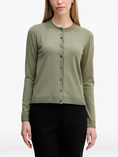 Sisley Paris Long-sleeves Cardigan In Green