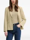 Sisley Paris Notched-lapel Button Blazer In Neutral