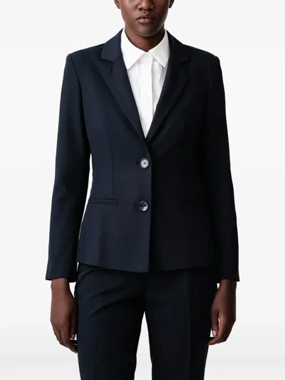 Sisley Paris Notched-lapels Single-breasted Blazer In Blue