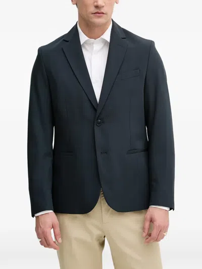 Sisley Paris Notched-lapels Single-breasted Suit Jacket In Blue