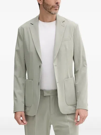 Sisley Paris Patch-pocket Two-button Suit In Green