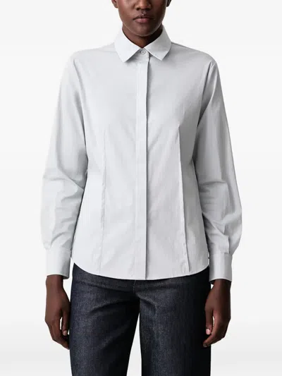 Sisley Paris Pleated Long-sleeve Shirt In White