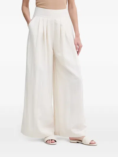 Sisley Paris Pleated Palazzo Pants In Neutral