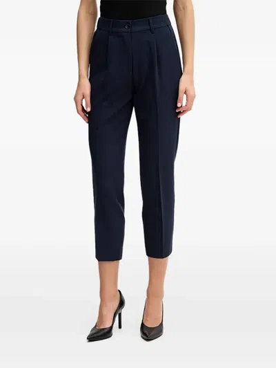 Sisley Paris Pleated Trousers In Blue