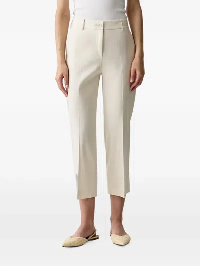 Sisley Paris Pressed-crease Cropped Trousers In Neutral