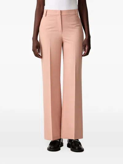 Sisley Paris Pressed-crease Palazzo Trousers In Pink