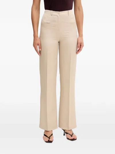 Sisley Paris Pressed-crease Straight-leg Trousers In Multi