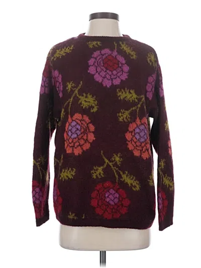 Pre-owned Sisley Paris Pullover Sweater In Burgundy