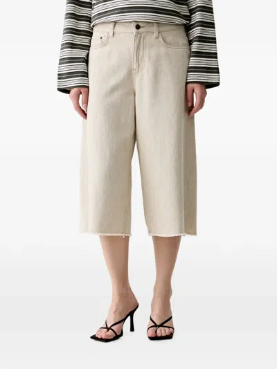 Sisley Paris Raw-cut Wide-leg Shorts In Neutrals