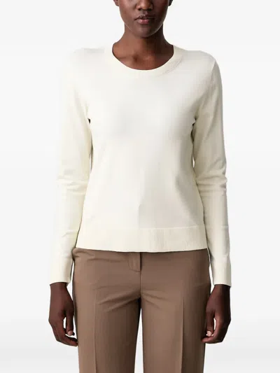 Sisley Paris Ribbed-trim Sweater In White