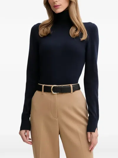 Sisley Paris 터틀 넥 스웨터 In Blue