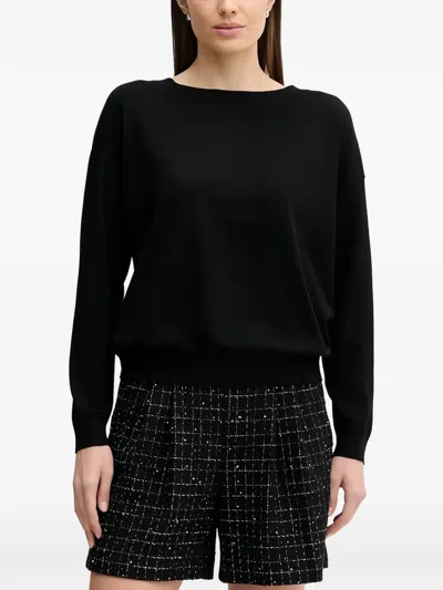 Sisley Paris 라운드 넥 스웨터 In Black