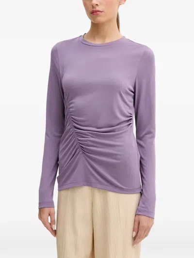 Sisley Paris Ruched Long-sleeve T-shirt In Multi