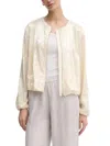 Sisley Paris Sequin-embellished Zip-front Jacket In Neutral