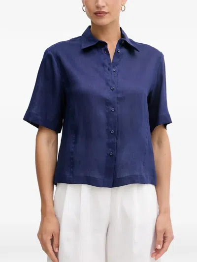 Sisley Paris Short-sleeve Shirt In Blue