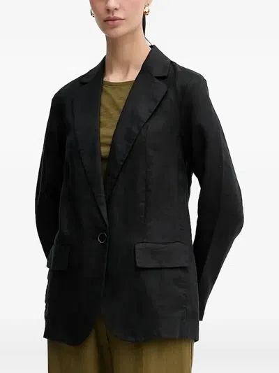 Sisley Paris リネン シングルジャケット In Black
