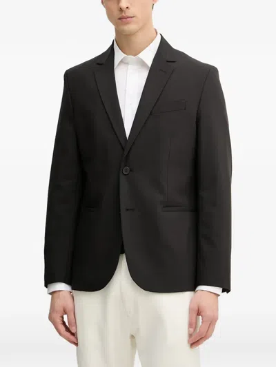 Sisley Paris Single-breasted Notched-lapels Blazer In Black