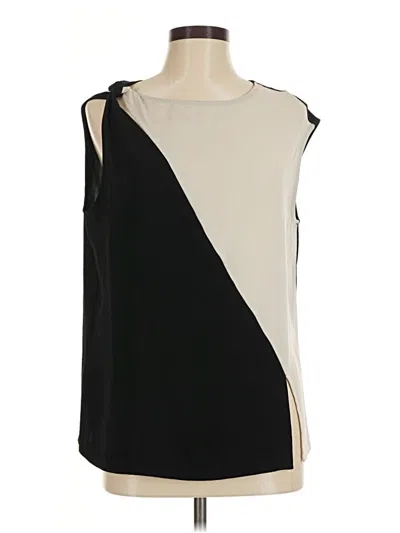 Pre-owned Sisley Paris Sleeveless Blouse In Black