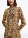 Sisley Paris Snake-print Mini Dress In Brown