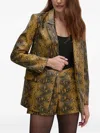 Sisley Paris Snakeskin-effect Blazer In Multi