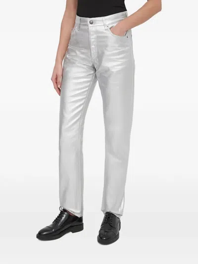 Sisley Paris Straight-leg Jeans In Metallic