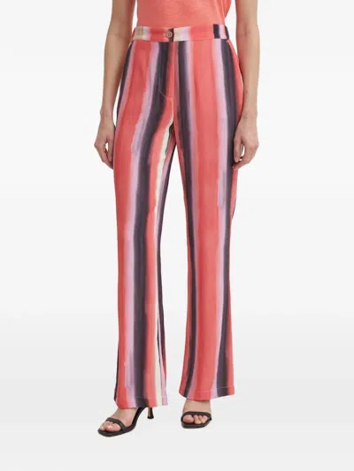 Sisley Paris Striped Trousers In Pink
