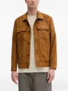 Sisley Paris Suede Button-fastening Jacket In Brown