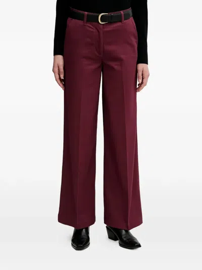 Sisley Paris Tailored Trousers In Burgundy