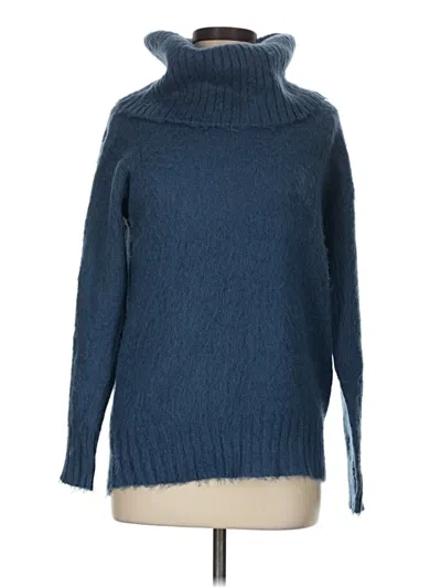 Pre-owned Sisley Paris Turtleneck Sweater In Blue