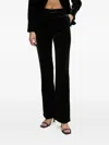 Sisley Paris Velvet Trousers In Black