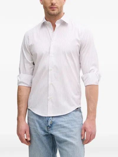 Sisley Paris Vertical-stripe Long-sleeve Shirt In White