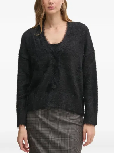 Sisley Paris V-neck Cardigan In Black