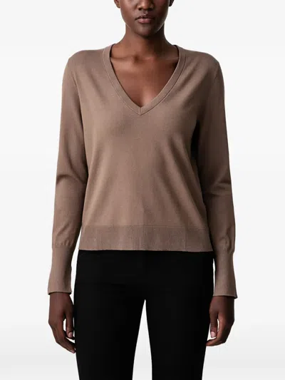 Sisley Paris V-neck Sweater In Brown