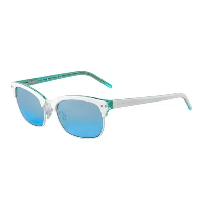 Sisley Paris White Acetate Sunglasses In Blue