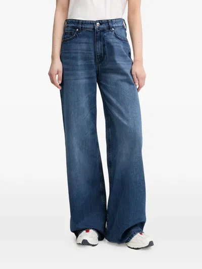 Sisley Paris Wide-leg Jeans In Blue
