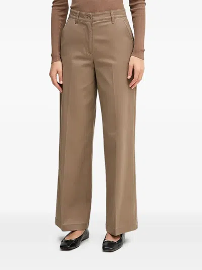 Sisley Paris Wide-leg Trousers In Brown