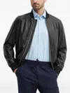 Sisley Paris Zip-front Bomber Jacket In Black