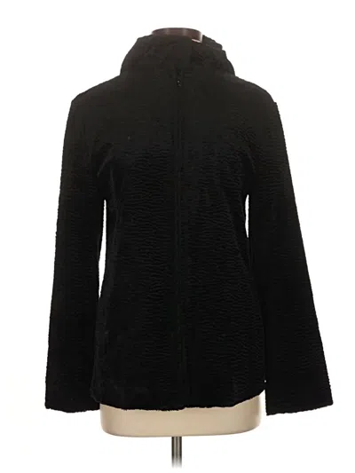 Pre-owned Sisley Paris Zip Up Hoodie In Black