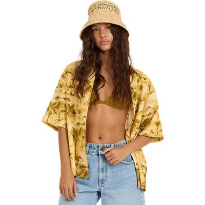 Sisstr Revolution Distant Shores Ss Woven Top In Neutral