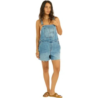 Sisstr Revolution Salty Days Denim Shortall In Indigo Wash