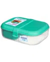 Sistema To Go Split Lunch Box Food Storage Container In Blue