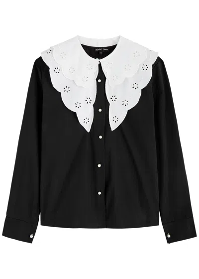 Sister Jane Ara Cotton Blouse In Black And White