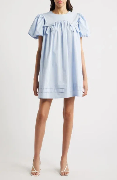 Sister Jane Arnell Bow Babydoll Dress In Blue