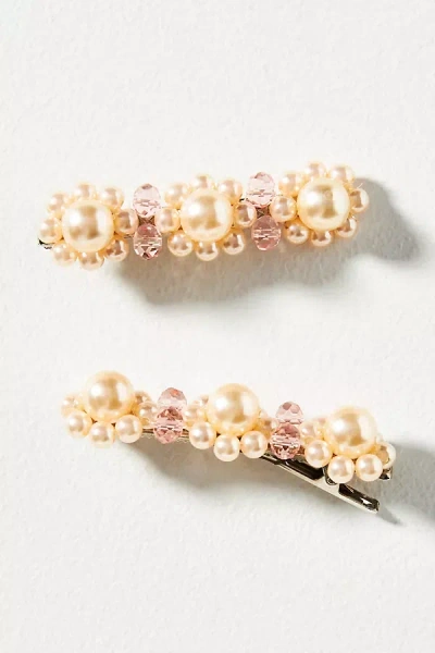 Sister Jane Barrettes, Set Of 2 In White