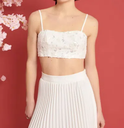 Sister Jane Carolina Embellished Bralette In Ivory In Multi