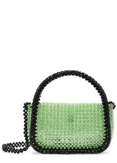 Sister Jane Carriage Beaded Shoulder Bag In Green